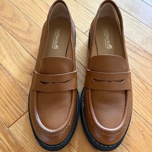 L'INTERVALLE Tan Leather Penny Loafers